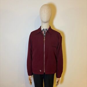 Kik Wear California Maroon Workwear Harrington Jacket - Size M